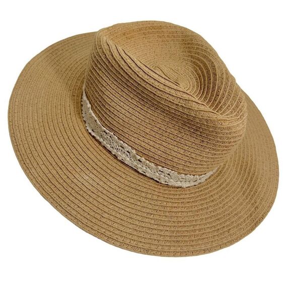 Vintage Straw Brim Hat O/S - Picture 1 of 7